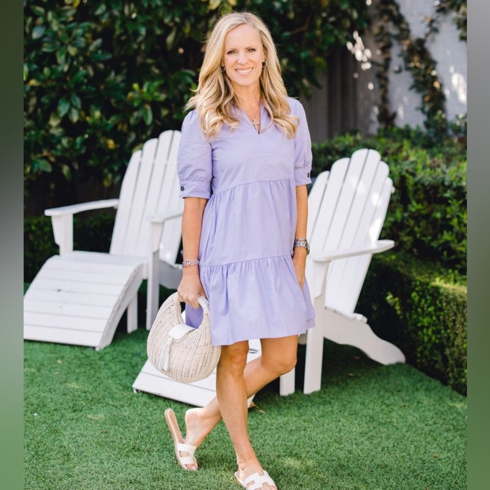 Lavender Tiered Mini Dress - Women